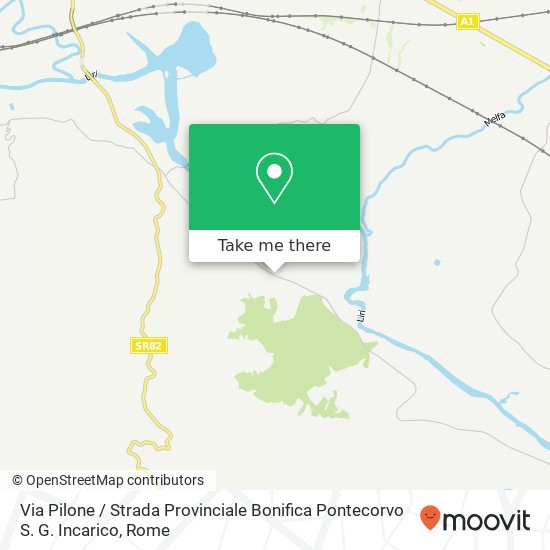 Via Pilone / Strada Provinciale Bonifica Pontecorvo S. G. Incarico map