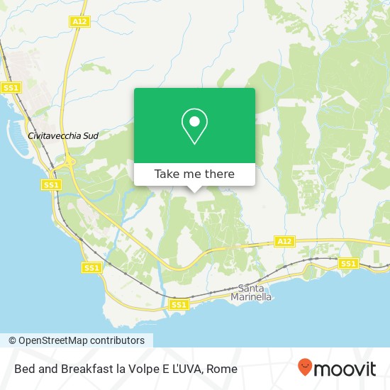 Bed and Breakfast la Volpe E L'UVA map