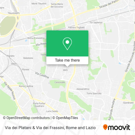 Platani Street & Frassini Street map