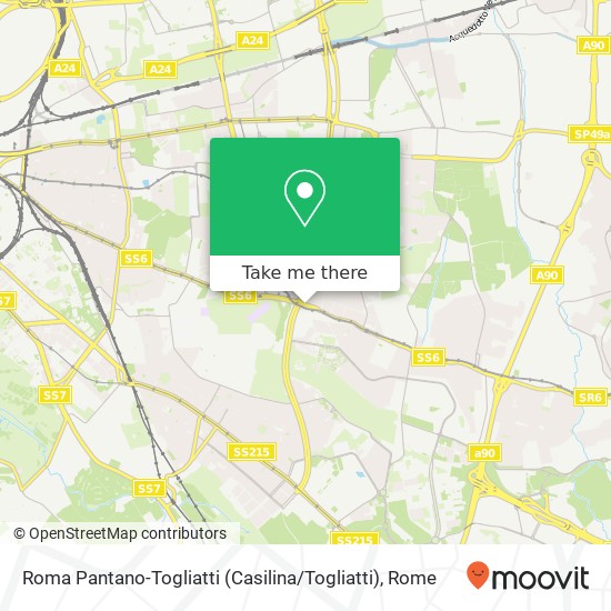 Roma Pantano-Togliatti (Casilina / Togliatti) map