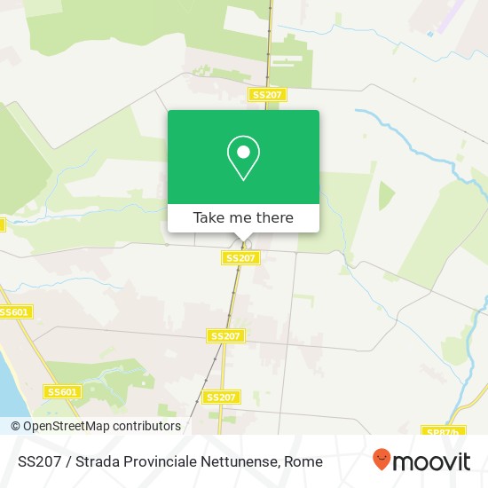 SS207 / Strada Provinciale Nettunense map