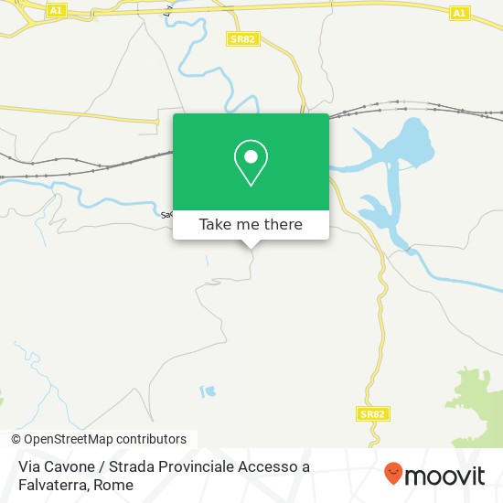 Via Cavone / Strada Provinciale Accesso a Falvaterra map