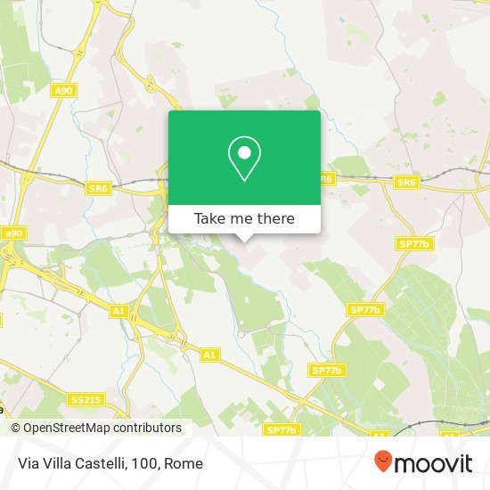 Via Villa Castelli, 100 map