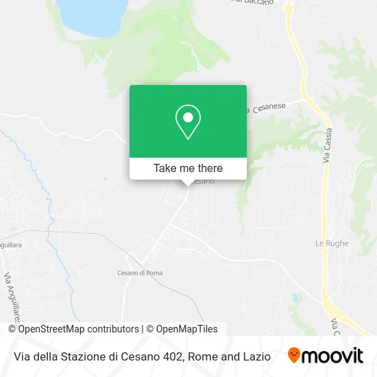 Cesano Station Street 402 map