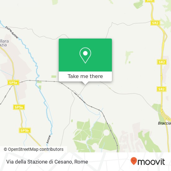 Via della Stazione di Cesano map