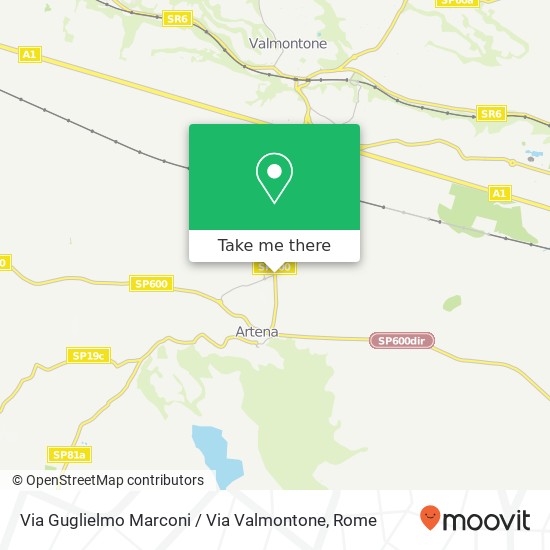 Via Guglielmo Marconi / Via Valmontone map