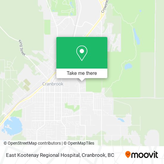 East Kootenay Regional Hospital map