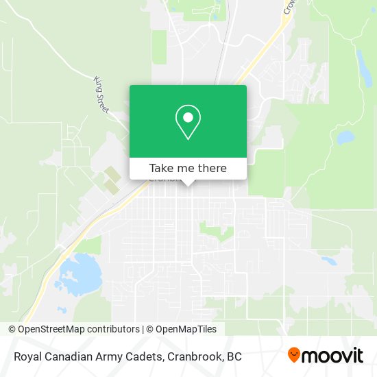 Royal Canadian Army Cadets map