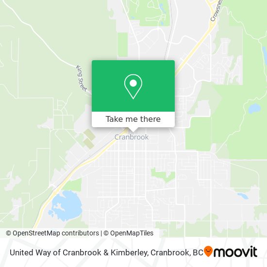 United Way of Cranbrook & Kimberley map