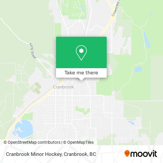 Cranbrook Minor Hockey map