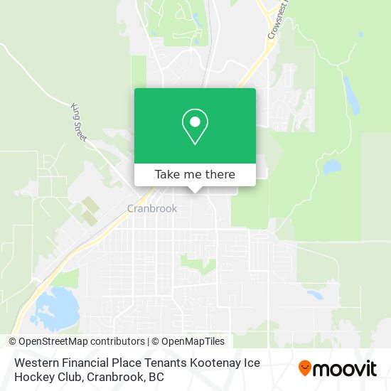 Western Financial Place Tenants Kootenay Ice Hockey Club map