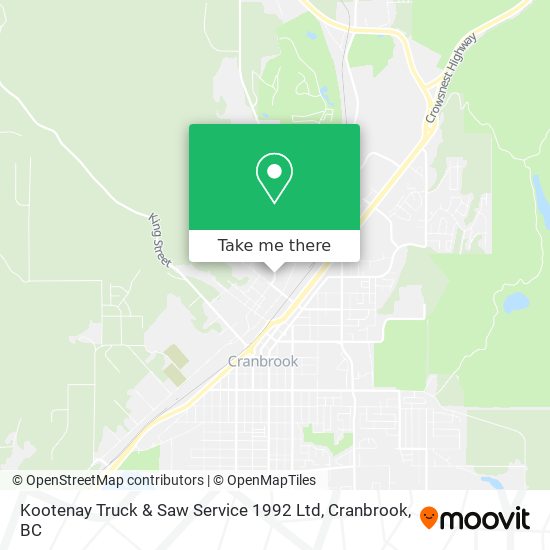 Kootenay Truck & Saw Service 1992 Ltd map