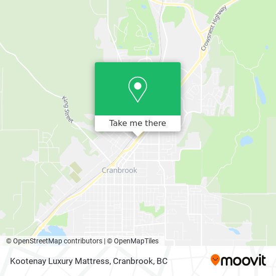 Kootenay Luxury Mattress map