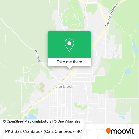 PKG Gas Cranbrook map