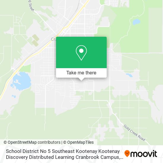 School District No 5 Southeast Kootenay Kootenay Discovery Distributed Learning Cranbrook Campus map