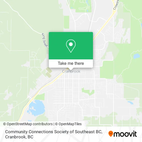 Community Connections Society of Southeast BC map