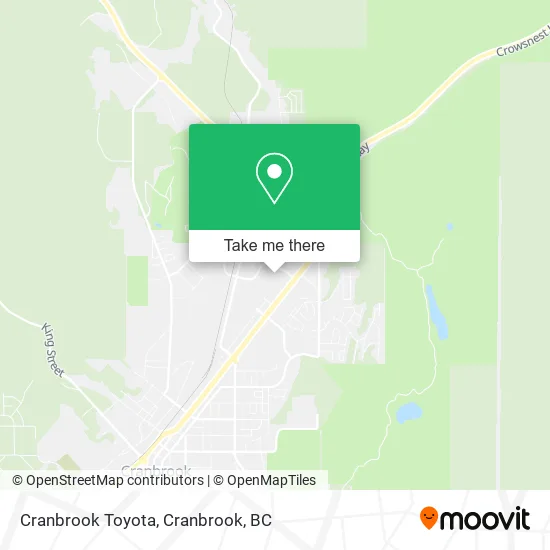 Cranbrook Toyota map