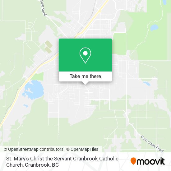 St. Mary's Christ the Servant Cranbrook Catholic Church map