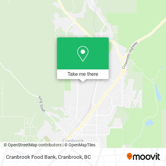 Cranbrook Food Bank map