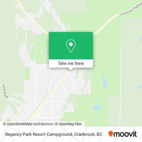 Regency Park Resort Campground map
