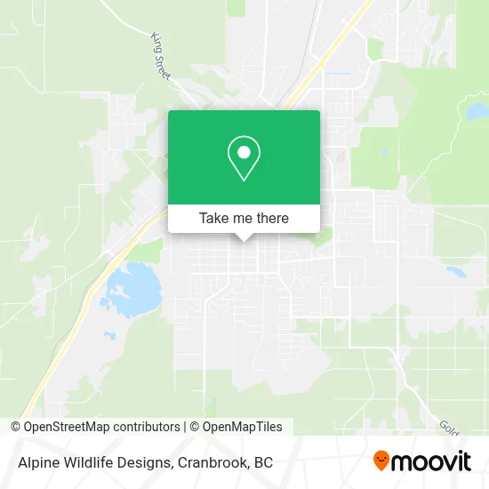 Alpine Wildlife Designs map
