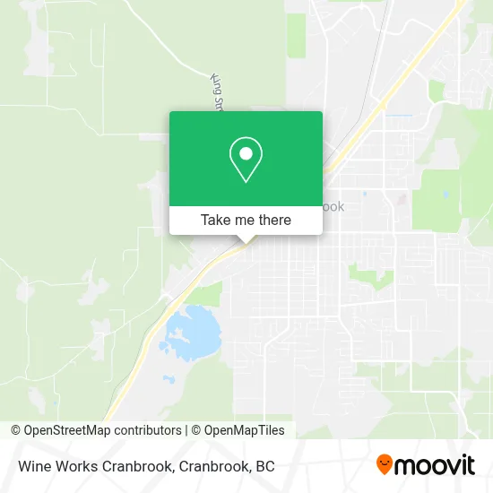Wine Works Cranbrook map