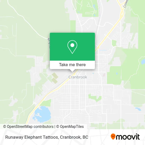 Runaway Elephant Tattoos map