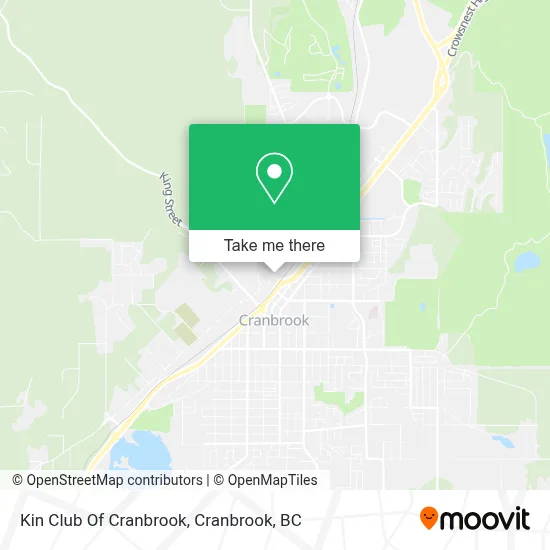 Kin Club Of Cranbrook map
