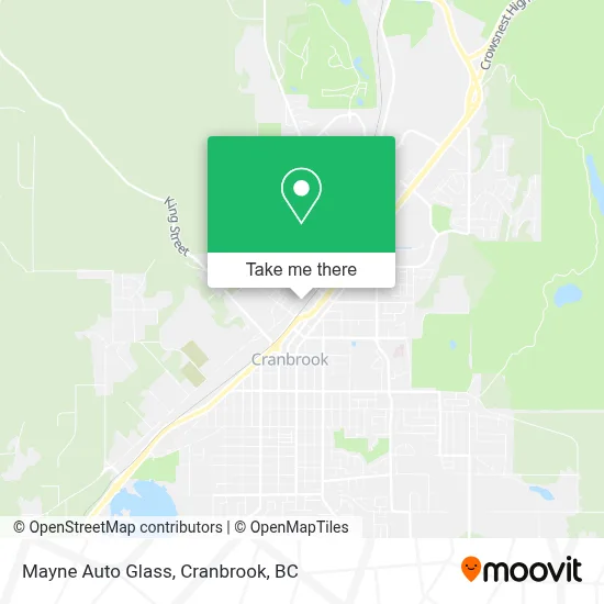 Mayne Auto Glass map
