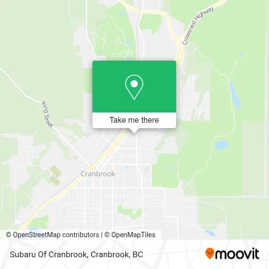 Subaru Of Cranbrook map