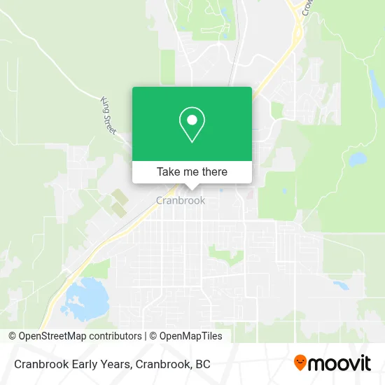 Cranbrook Early Years map