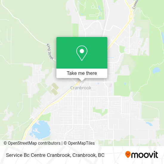 Service Bc Centre Cranbrook map