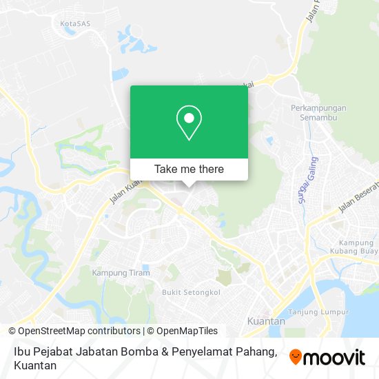 Peta Ibu Pejabat Jabatan Bomba & Penyelamat Pahang