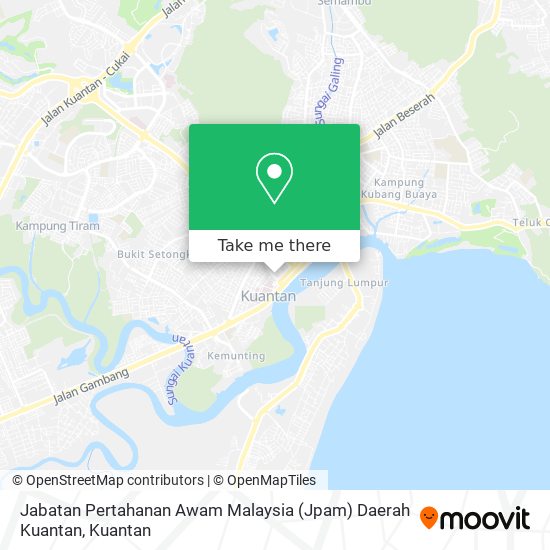 Peta Jabatan Pertahanan Awam Malaysia (Jpam) Daerah Kuantan