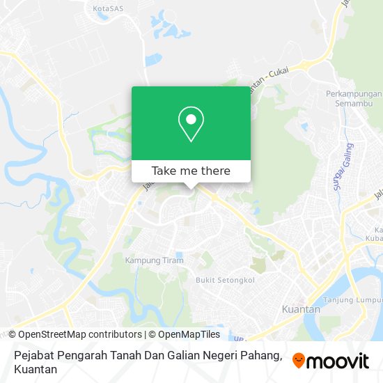 如何坐公交去kuantan的pejabat Pengarah Tanah Dan Galian Negeri Pahang Moovit