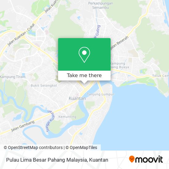 Pulau Lima Besar Pahang Malaysia map