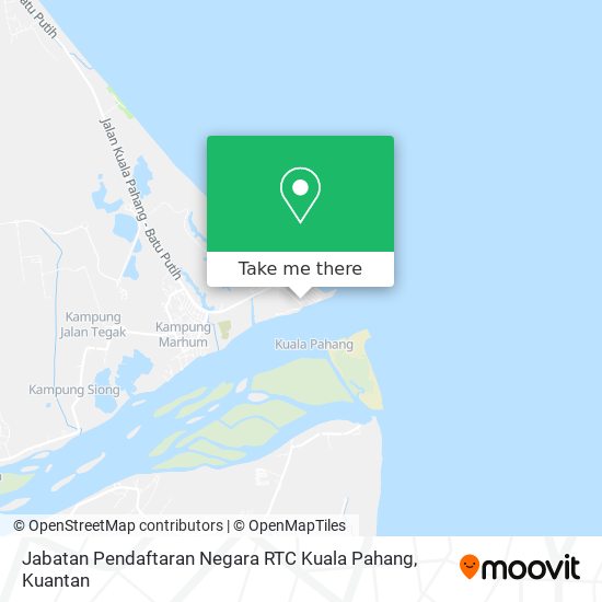 Peta Jabatan Pendaftaran Negara RTC Kuala Pahang