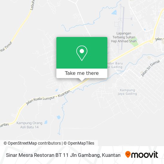 Peta Sinar Mesra Restoran BT 11 Jln Gambang