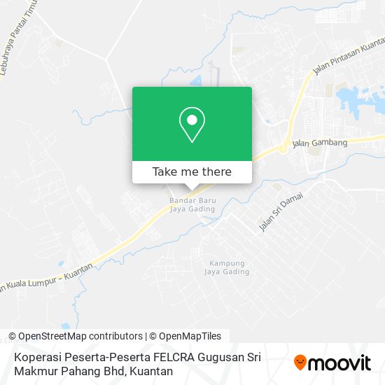 Koperasi Peserta-Peserta FELCRA Gugusan Sri Makmur Pahang Bhd map