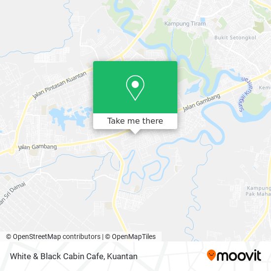 White & Black Cabin Cafe map