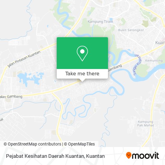 Peta Pejabat Kesihatan Daerah Kuantan