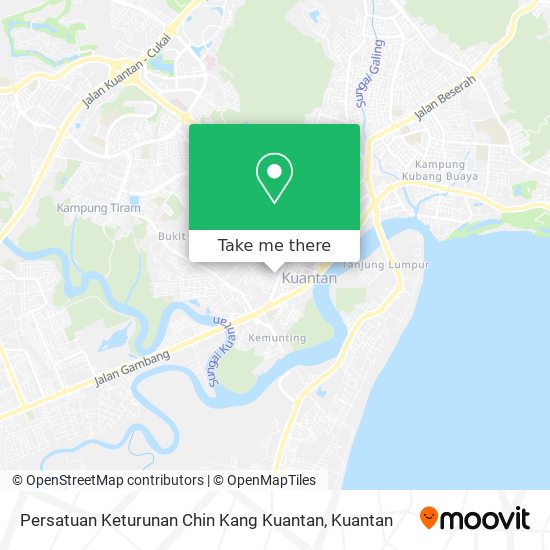 Persatuan Keturunan Chin Kang Kuantan map