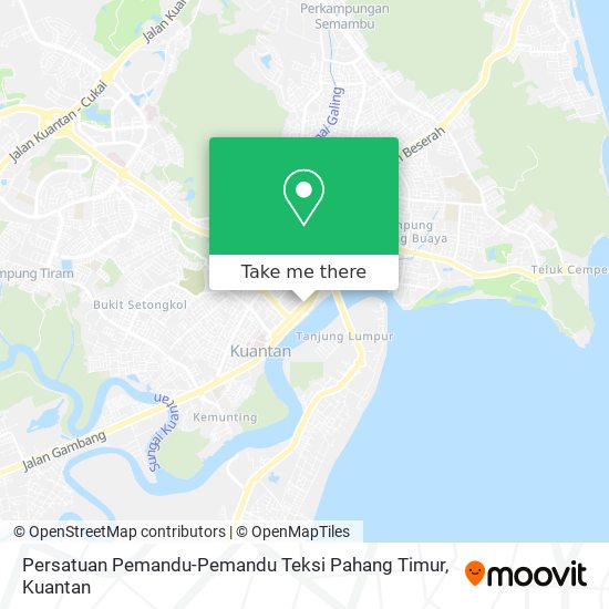 Peta Persatuan Pemandu-Pemandu Teksi Pahang Timur