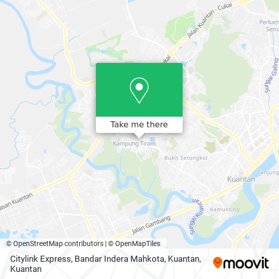 Peta Citylink Express, Bandar Indera Mahkota, Kuantan