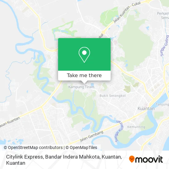 Peta Citylink Express, Bandar Indera Mahkota, Kuantan