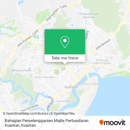 Peta Bahagian Penyelenggaraan Majlis Perbandaran Kuantan