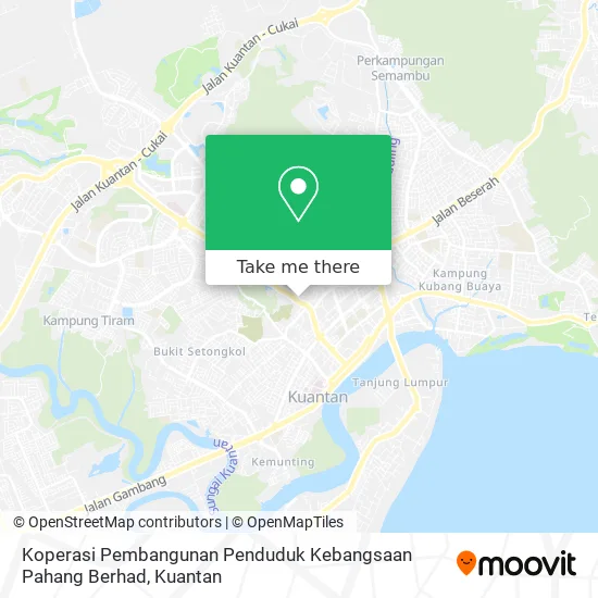 Koperasi Pembangunan Penduduk Kebangsaan Pahang Berhad map