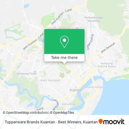 Tupperware Brands Kuantan - Best Winners map
