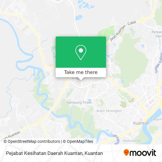 Pejabat Kesihatan Daerah Kuantan map