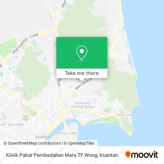 Peta Klinik Pakar Pembedahan Mata TF Wong
